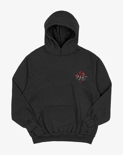 Sudadera negre SKULL ROSE